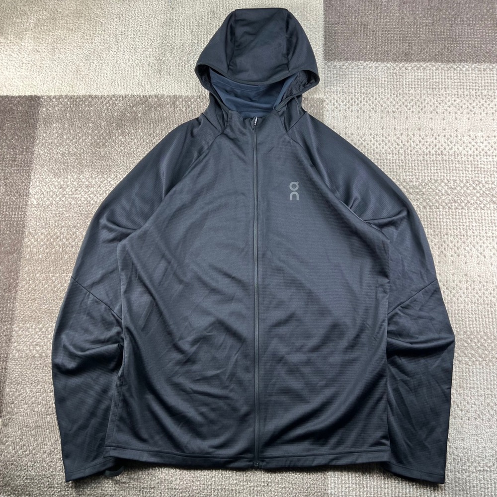 On Running Climate Zip Hoodie Mens Medium Black Full Zip Performance Jacket